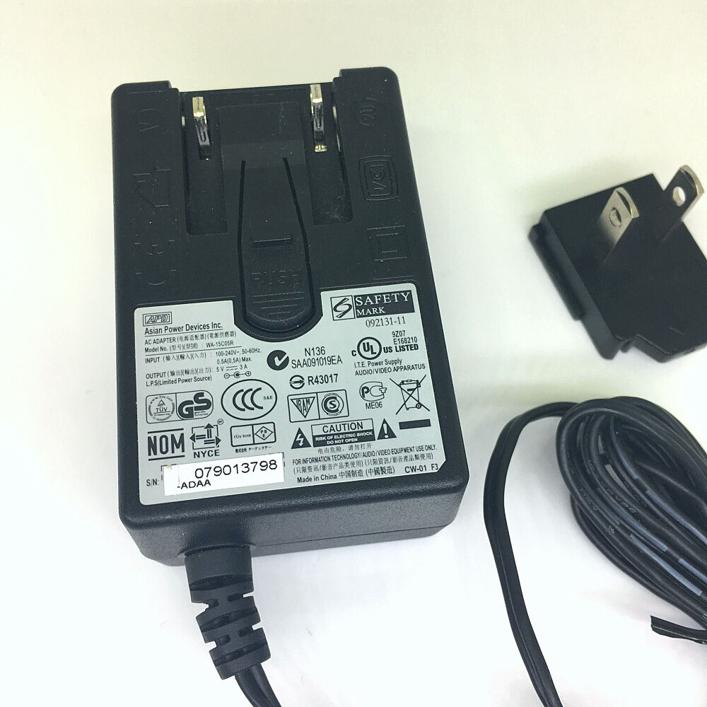 NEW APD WA-15C05R DC AC Adapter Power Charger 5V 3A US Plug 5.5mm*2.5mm